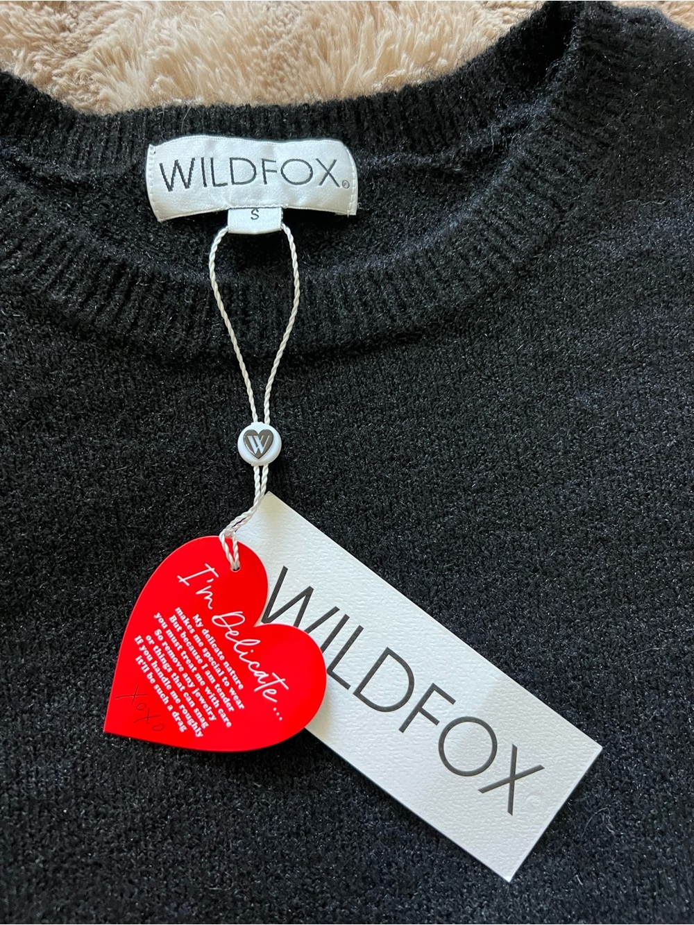 Wildfox Black Crewneck Sweater with Embroidered Skeleton - Picture 4 of 5
